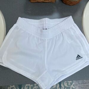 Adidas White Aeroready Shorts; Size XS